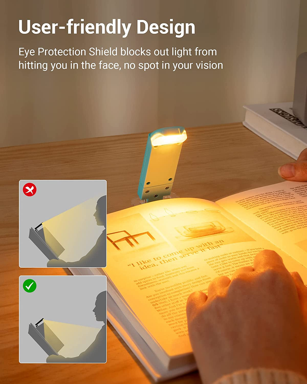Loomy Glow™ Clip-On Reading Light