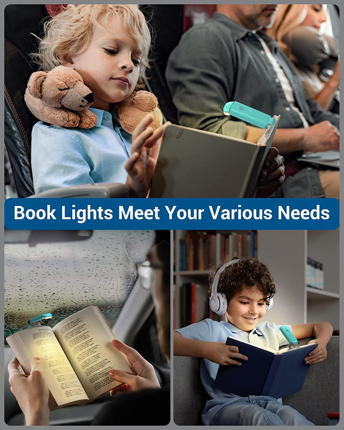 Loomy Glow™ Clip-On Reading Light